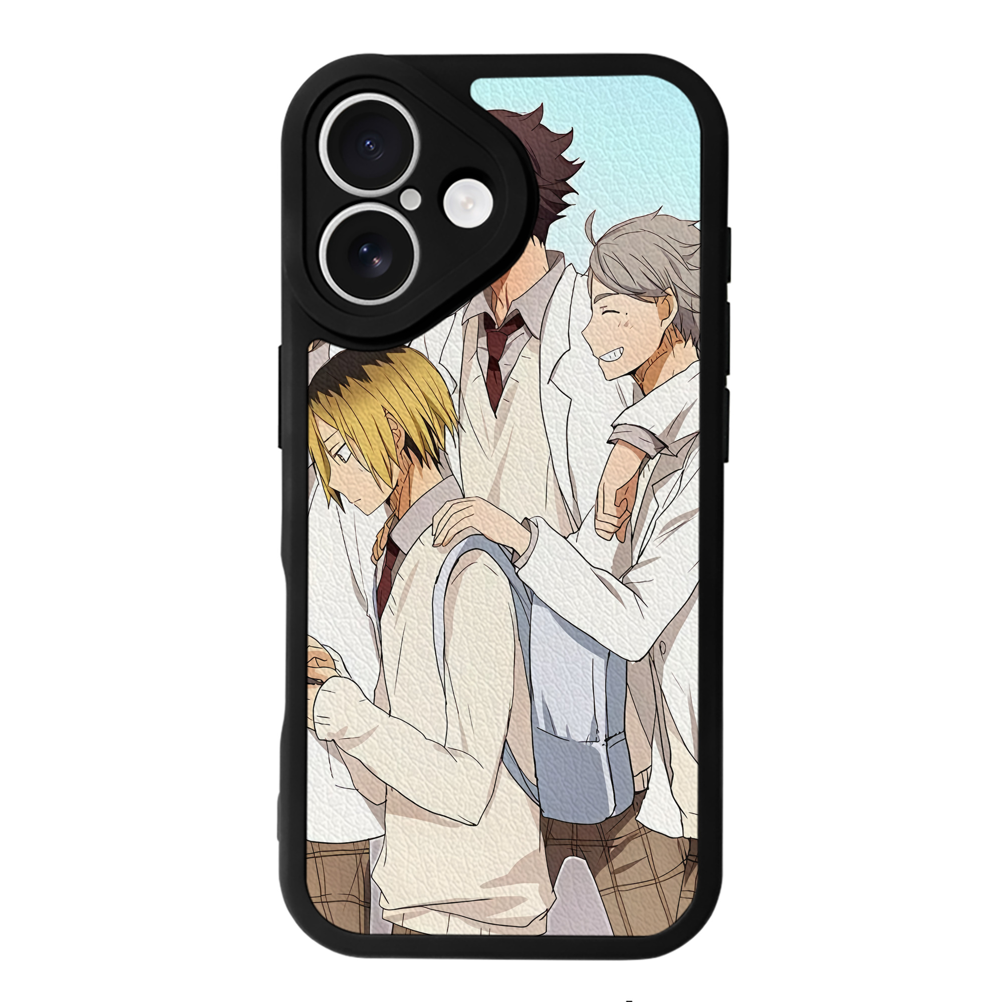 （画像用） ハイキュー!! Haikyu!! 【iPhone 16シリーズ対応】シリコンスマホケース（レザー調） 材質：シリコン